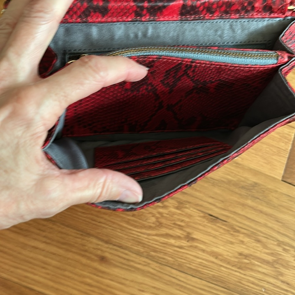 Beirn- Authentic Red Python Crossbody/Shoulder Ba… - image 6